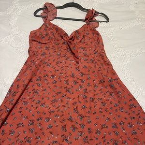 Floral Dress with Tie-Front